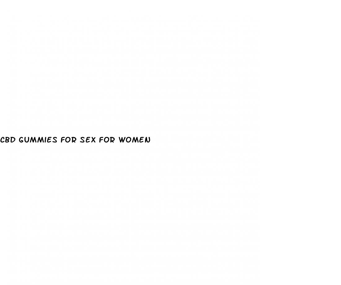 cbd gummies for sex for women