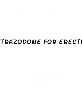 trazodone for erectile dysfunction