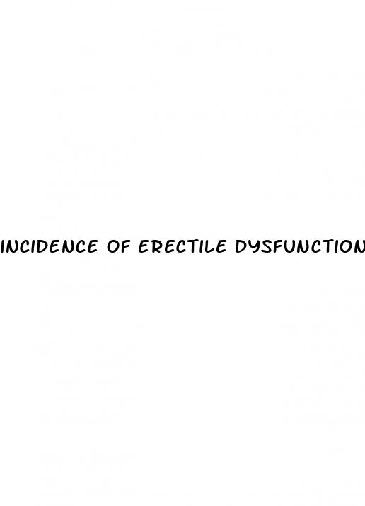incidence of erectile dysfunction