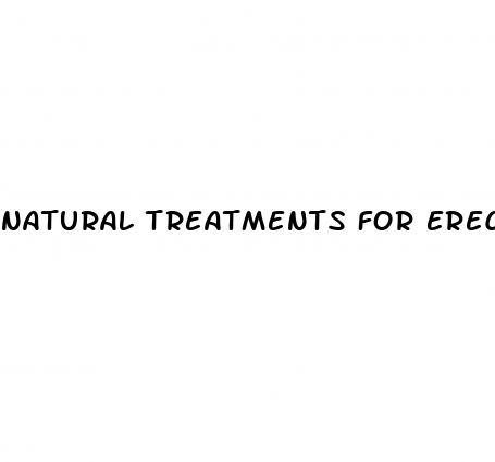 natural treatments for erectile dysfunction
