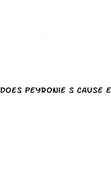 does peyronie s cause erectile dysfunction