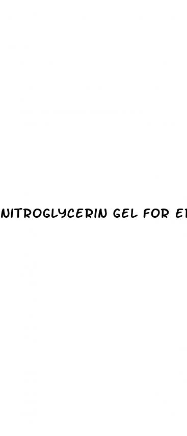 nitroglycerin gel for erectile dysfunction