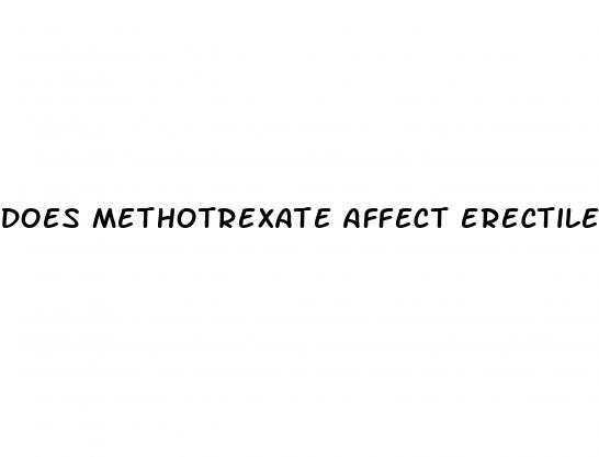 does methotrexate affect erectile dysfunction