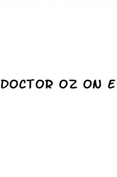 doctor oz on erectile dysfunction