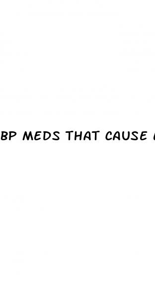 bp meds that cause erectile dysfunction