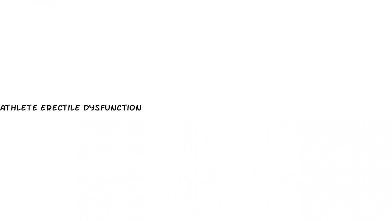 athlete erectile dysfunction