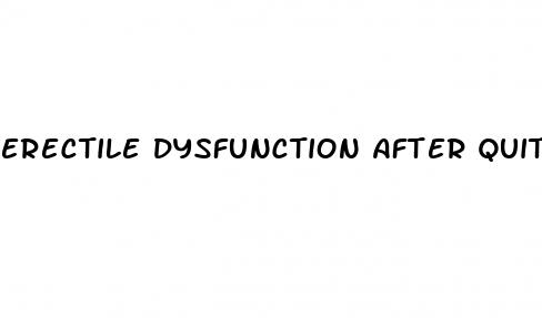 erectile dysfunction after quitting smoking reddit