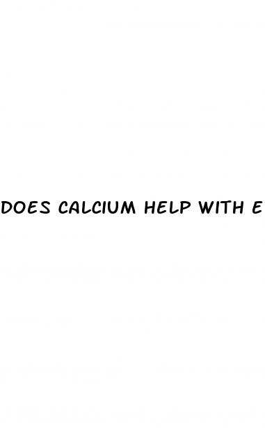 does calcium help with erectile dysfunction