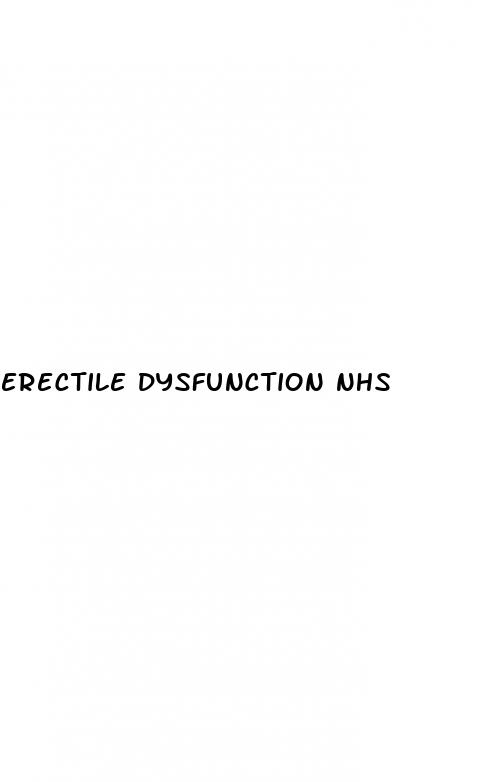 erectile dysfunction nhs