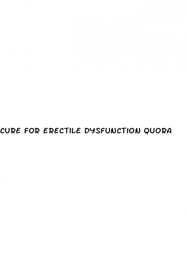 cure for erectile dysfunction quora