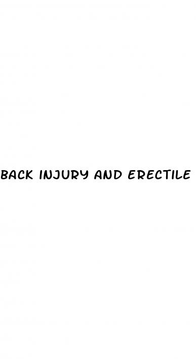 back injury and erectile dysfunction