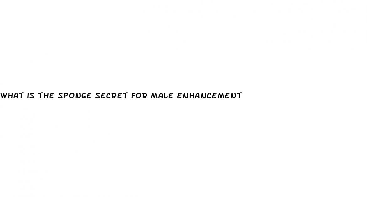 what is the sponge secret for male enhancement