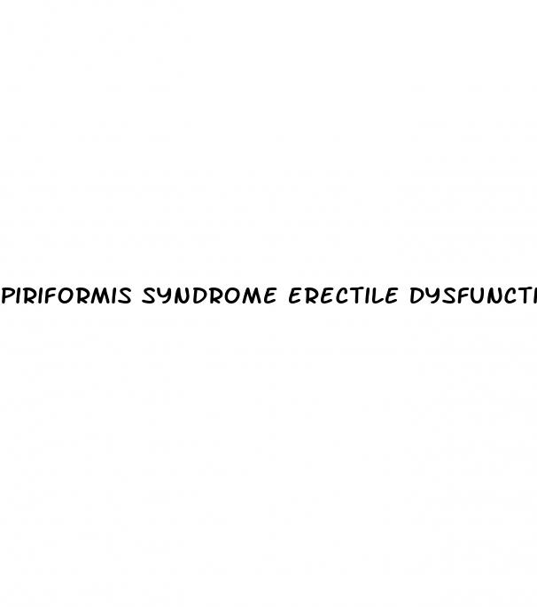 piriformis syndrome erectile dysfunction