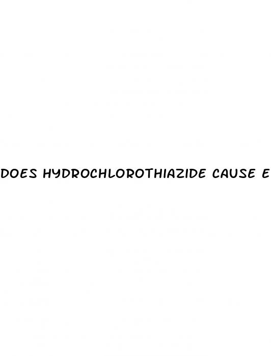 does hydrochlorothiazide cause erectile dysfunction