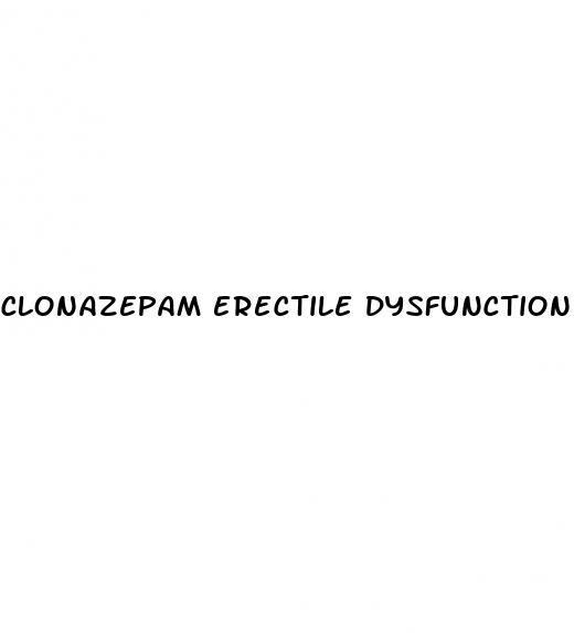 clonazepam erectile dysfunction