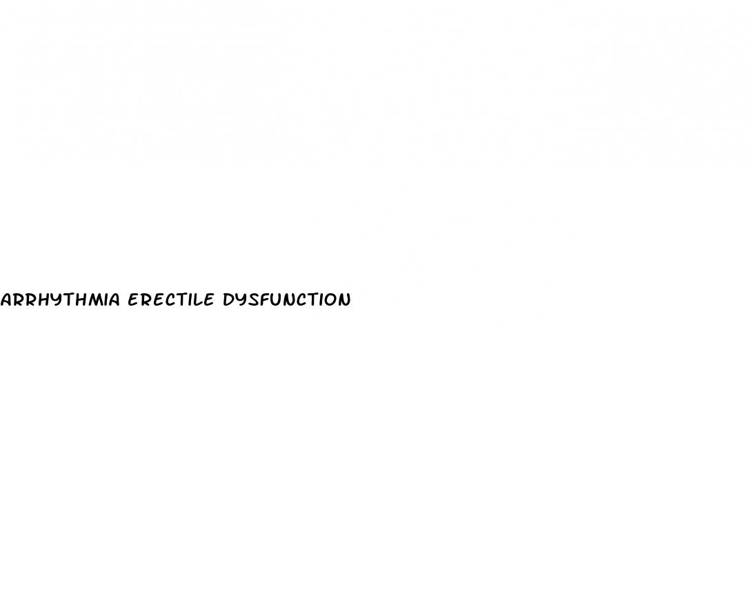 arrhythmia erectile dysfunction