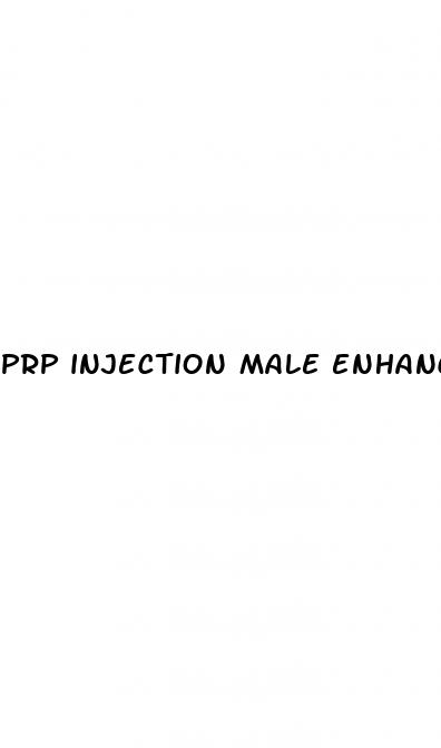 prp injection male enhancement