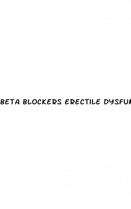 beta blockers erectile dysfunction mechanism