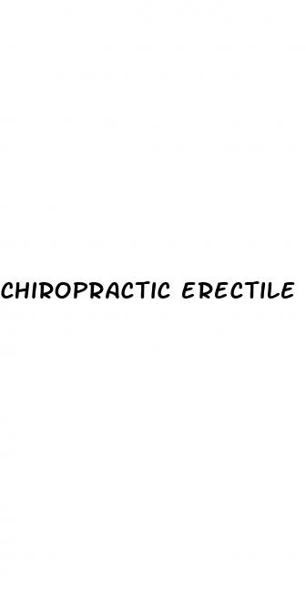 chiropractic erectile dysfunction treatment
