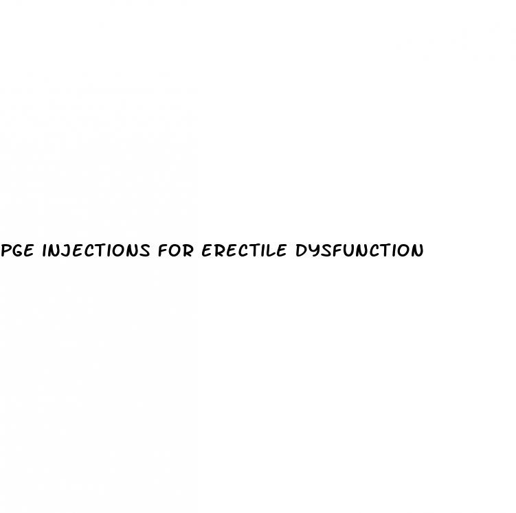 pge injections for erectile dysfunction