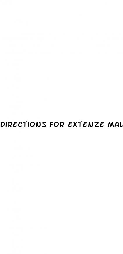 directions for extenze male enhancement