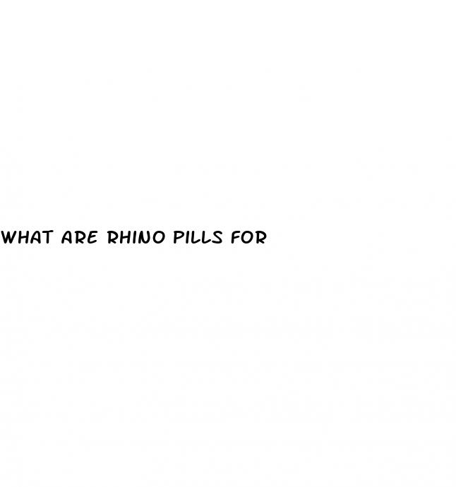 what are rhino pills for