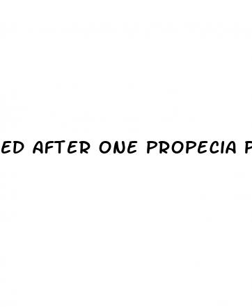 ed after one propecia pill