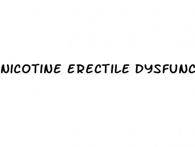 nicotine erectile dysfunction recovery
