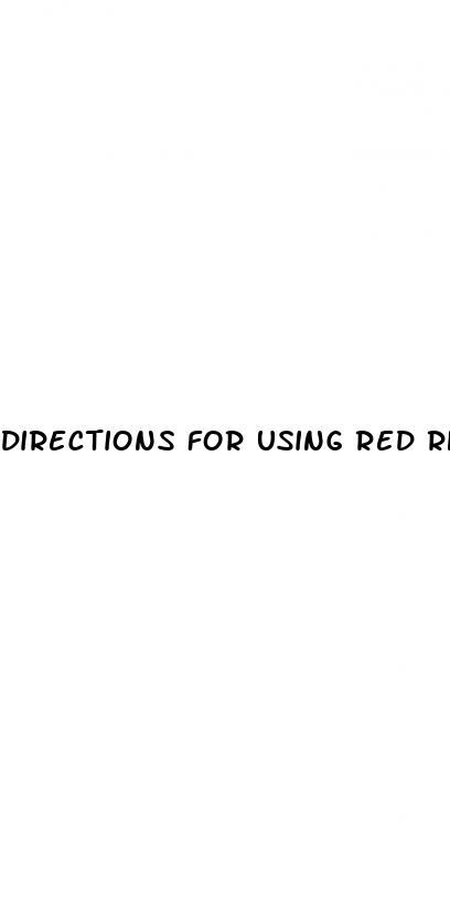 directions for using red rhino sex pill