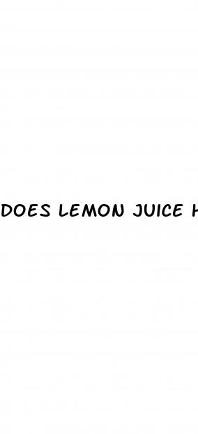 does lemon juice help with erectile dysfunction