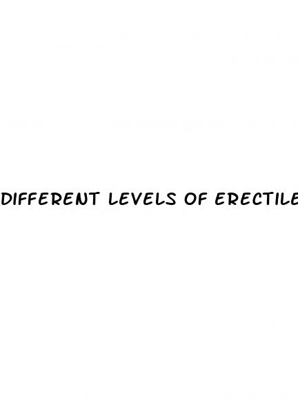 different levels of erectile dysfunction
