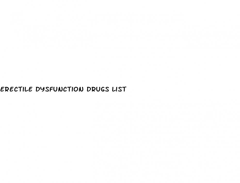 erectile dysfunction drugs list