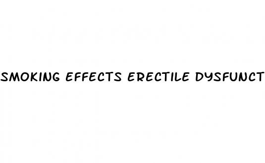 smoking effects erectile dysfunction