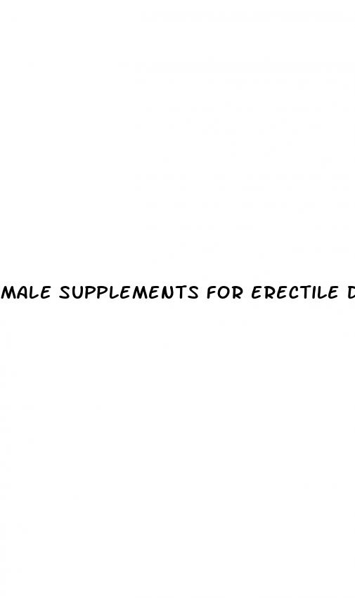 male supplements for erectile dysfunction