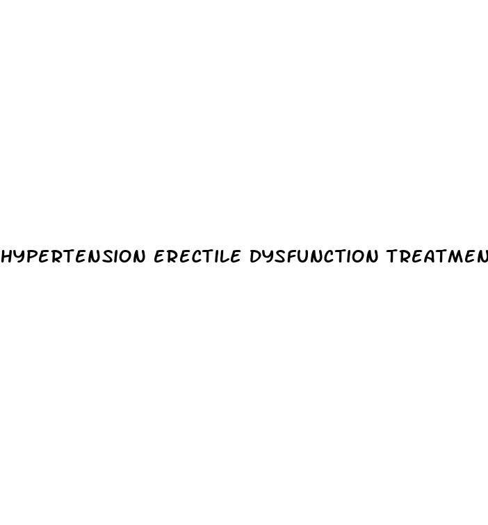 hypertension erectile dysfunction treatment