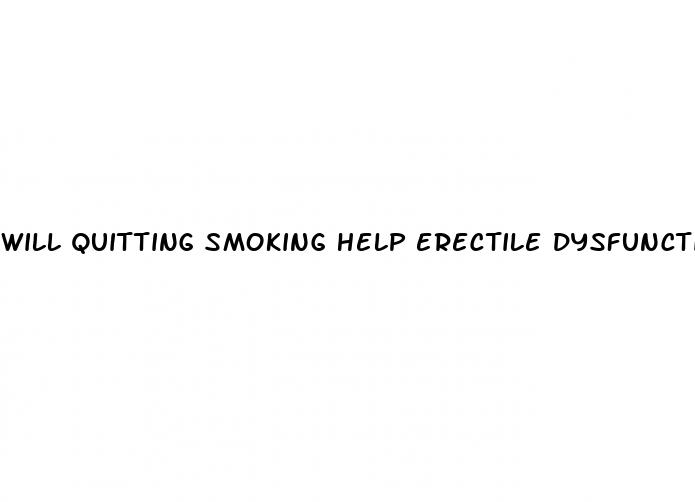 will quitting smoking help erectile dysfunction