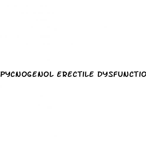 pycnogenol erectile dysfunction 2024