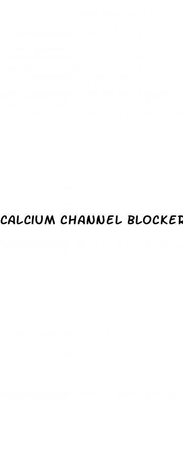 calcium channel blocker erectile dysfunction