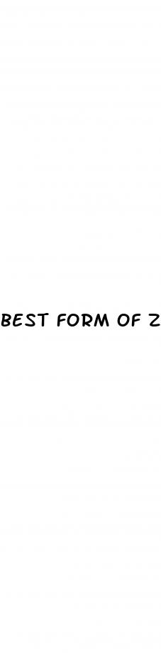 best form of zinc for erectile dysfunction