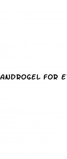 androgel for erectile dysfunction