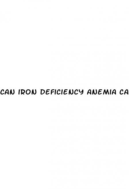 can iron deficiency anemia cause erectile dysfunction
