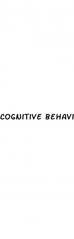 cognitive behavioral therapy and erectile dysfunction