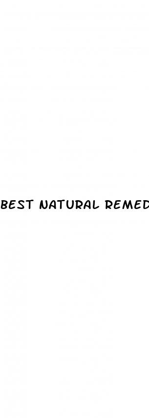 best natural remedy for erectile dysfunction