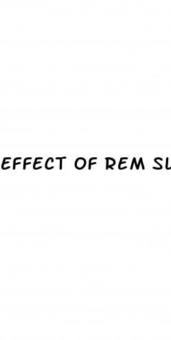 effect of rem sleep erectile dysfunction