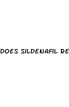 does sildenafil restore erectile dysfunction