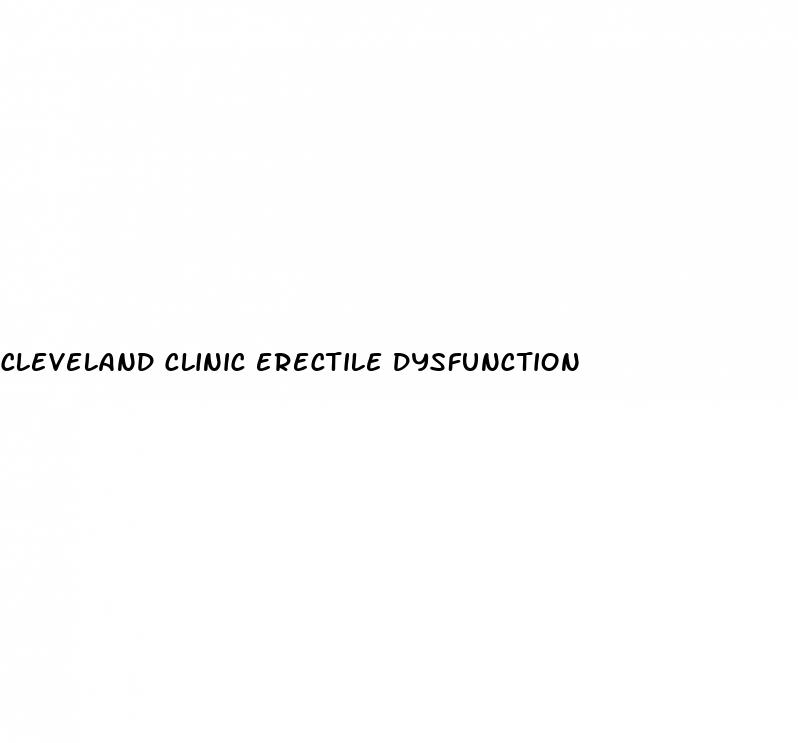 cleveland clinic erectile dysfunction