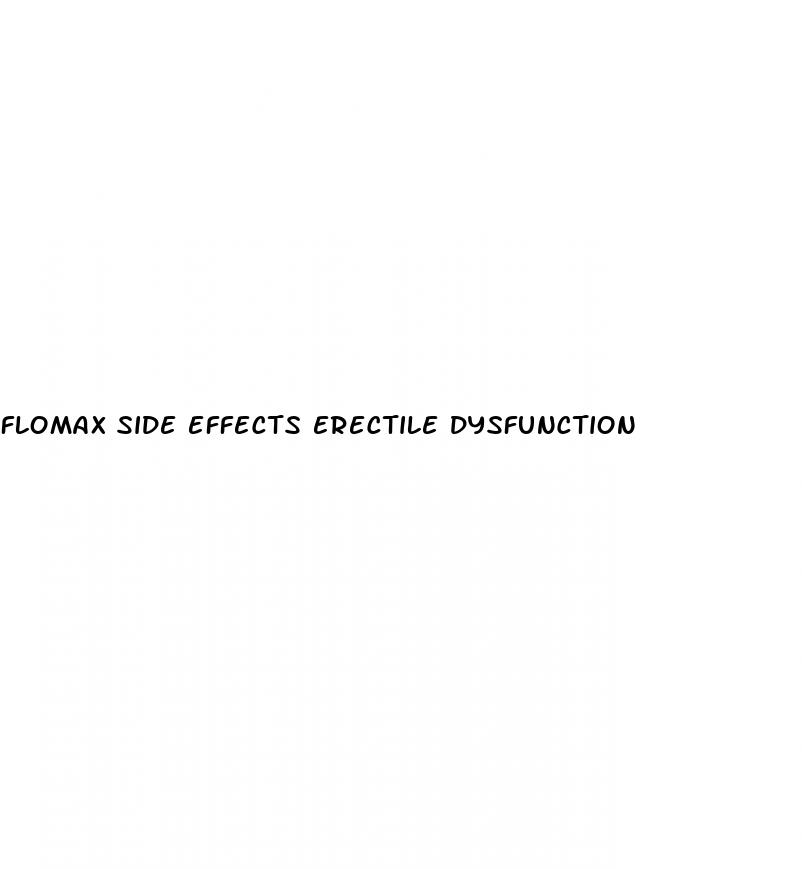 flomax side effects erectile dysfunction