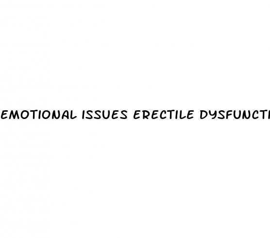 emotional issues erectile dysfunction