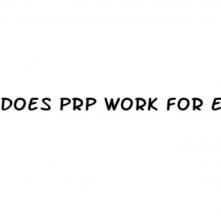 does prp work for erectile dysfunction