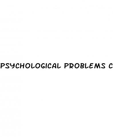 psychological problems causing erectile dysfunction